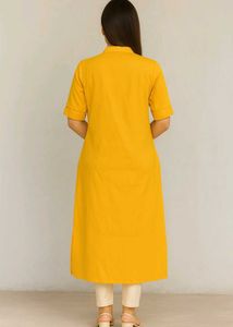 Chic Yellow Kurta (Size XxL)