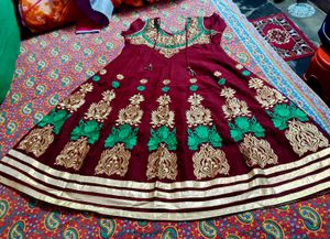 Elegant Maroon Embroidered Kurta