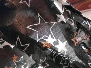 Star Print Button-Down Top