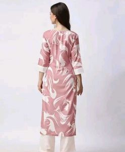 Pink Printed Kurta Set