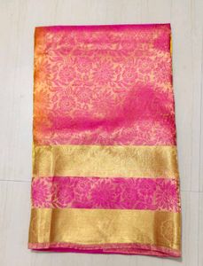 Elegant Pink &amp; Yellow Saree