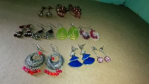 Combo Of 9 Long Earrings