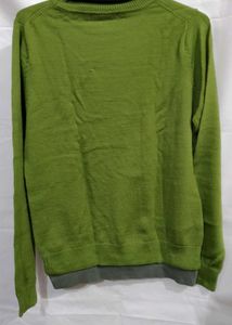 Green Turtleneck Sweater Top