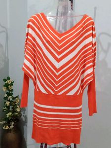 Orange And Cream Dress