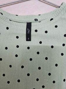 RIO - Polka-Dot Crew-Neck Top