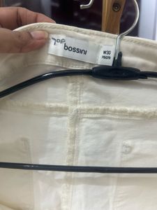 White Denim Mini Skirt