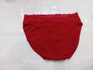 Victoria&#39;s Secret Red Lace Trim Briefs