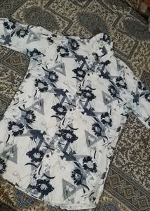Floral Print Button-Down Shirt