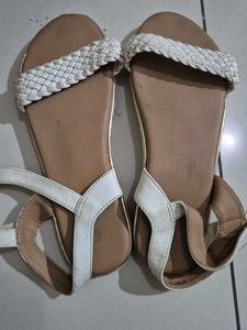 White Braided Sandals