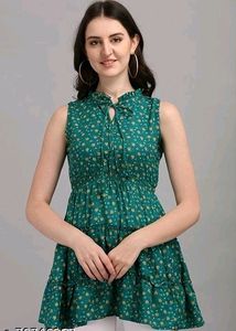 Green Kurti Style Top