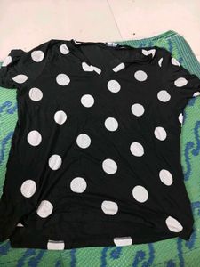 Polka Dot V-Neck Top