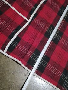 Cotton Red &amp; Black Refrigerator Or TV Cover