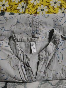 Abstract Print Button-Down Shirt