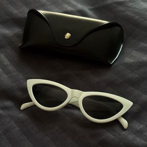 White Cat Eye Sunglass