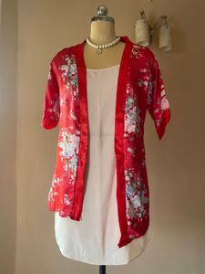 Red Floral Kimono