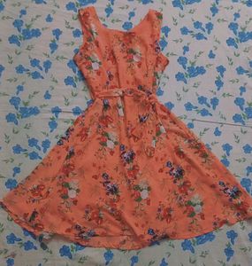 Floral Print Fit &amp; Flare Dress