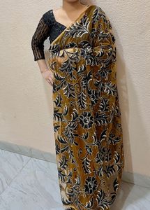 Black Sequence Work Saree
