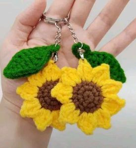 Sunflower Keychain