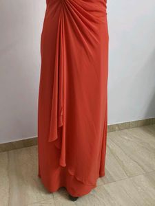 Coral Chiffon Gown