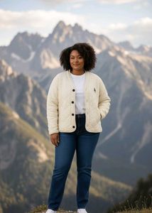 Cream Quilted Jacket