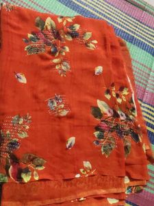 Floral Print Saree
