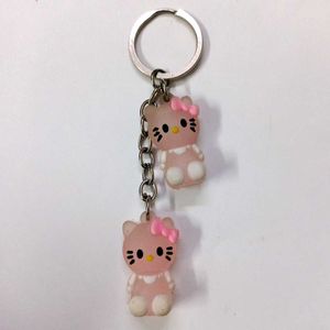 Pink Kitty Keychain