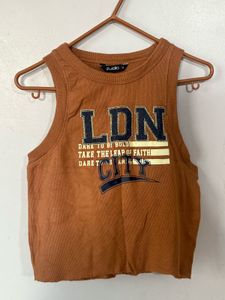 Zudio Brown LDN Graphic Tank