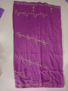 Purple Saree With Blouse