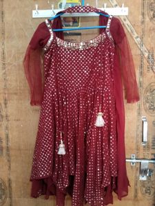 Beautiful Sharara Dress 👗 Dark Brown Colour Same As Shown In The Picture