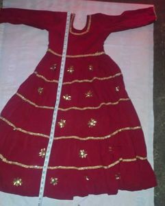Elegant Red Ethnic Dress