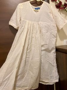 Pure linen Off White Dress