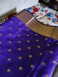 Neavy Blue Kanjivaram Silk With Blouse Piece