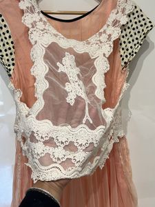 Ethnic Dress With Attached Crotia Jacket
