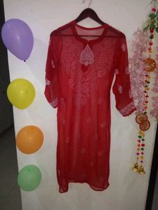 Beautiful Lucknavi Chickenkari Kurti