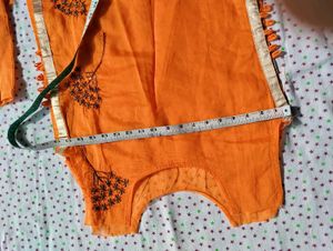 Orange Kurta Material
