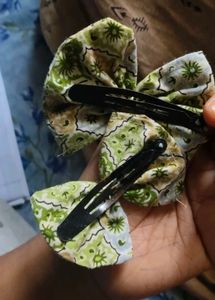 Floral Bow Hair Clip