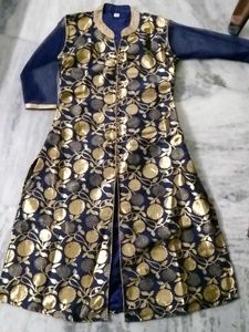 Elegant Navy & Gold Kurta