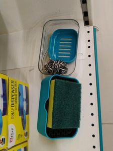 New Soap Dispenser With Scrub Holder 3 In 1