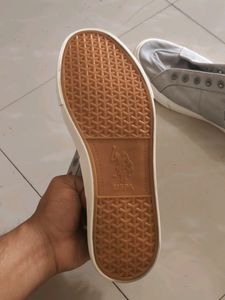 Original USPA light Grey Shoes With Colour Stain