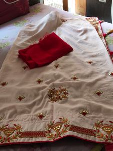 .Full party wear saree .