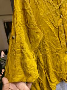 Mustard Button-Up Top