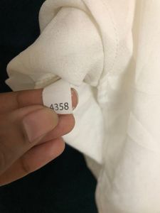 Mango White Plain Top