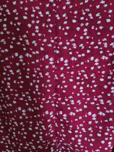 Floral Print Long Sleeve Top (Maroon &amp; White Flora