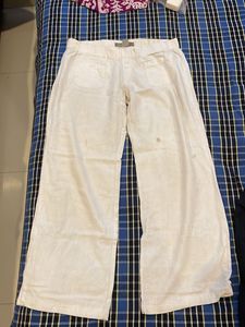white linen pants