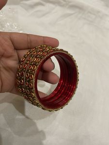 Red &amp; Gold Bangle Set