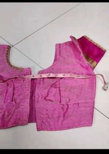 Blue With Pink Arani Soft Silk Saree....