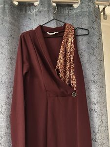 Burgundy Sequin Dress