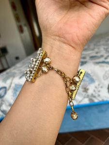 Emerald Pearl Bridal Bracelet
