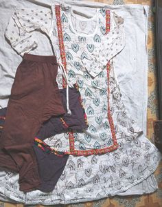 Embroidered Frock Leggings Dupatta Set