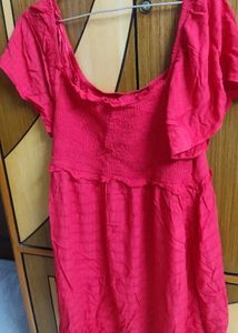 Red Fit And Flare Dress